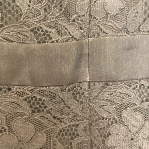 Red Valentino Mocha Silk Lace Dress w/Bow, Size 48 Euro - Picture 7 of 10